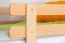 Stapelbed voor volwassenen "Easy Premium Line" K19/h incl. onderschuifbed /extra ligplaats en 2 afdekplaten, hoofd- en voeteneinde met gaten, massief beukenhout transparant gelakt - ligvlak: 90 x 200 cm (b x l), deelbaar