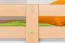 Stapelbed voor volwassenen "Easy Premium Line" K19/h incl. onderschuifbed /extra ligplaats en 2 afdekplaten, hoofd- en voeteneinde met gaten, massief beukenhout transparant gelakt - ligvlak: 90 x 200 cm (b x l), deelbaar