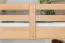 Stapelbed voor volwassenen "Easy Premium Line" K20/h incl. onderschuifbed /extra ligplaats en 2 afdekplaten, hoofd- en voeteneinde recht, massief beukenhout natuur / transparant gelakt - ligvlak: 90 x 200 cm (b x l), deelbaar