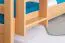 Stapelbed voor volwassenen "Easy Premium Line" K21/h incl. onderschuifbed /extra ligplaats en 2 afdekplaten, afgeronde hoofd- en voeteneinden, massief beukenhout transparant gelakt - ligvlak: 90 x 200 cm, deelbaar