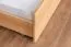 Stapelbed voor volwassenen "Easy Premium Line" K21/h incl. onderschuifbed /extra ligplaats en 2 afdekplaten, afgeronde hoofd- en voeteneinden, massief beukenhout transparant gelakt - ligvlak: 90 x 200 cm, deelbaar