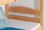 Stapelbed voor volwassenen "Easy Premium Line" K21/h incl. onderschuifbed /extra ligplaats en 2 afdekplaten, afgeronde hoofd- en voeteneinden, massief beukenhout transparant gelakt - ligvlak: 90 x 200 cm, deelbaar