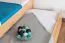 Stapelbed voor volwassenen "Easy Premium Line" K21/h incl. onderschuifbed /extra ligplaats en 2 afdekplaten, afgeronde hoofd- en voeteneinden, massief beukenhout transparant gelakt - ligvlak: 90 x 200 cm, deelbaar