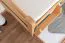 Stapelbed voor volwassenen "Easy Premium Line" K21/h incl. onderschuifbed /extra ligplaats en 2 afdekplaten, afgeronde hoofd- en voeteneinden, massief beukenhout transparant gelakt - ligvlak: 90 x 200 cm, deelbaar