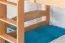 Stapelbed voor volwassenen "Easy Premium Line" K21/h incl. onderschuifbed /extra ligplaats en 2 afdekplaten, afgeronde hoofd- en voeteneinden, massief beukenhout transparant gelakt - ligvlak: 90 x 200 cm, deelbaar