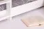 Stapelbed voor volwassenen "Easy Premium Line" K18/h incl. onderschuifbed /extra ligplaats en 2 afdekplaten, hoofdbord met gaten, massief wit beuken - ligvlak: 90 x 200 cm, deelbaar