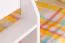 Stapelbed / Bunk bed "Easy Premium Line" K19/h incl. liggedeelte en 2 afdekplaten, hoofdbord en voeteneind met gaten, massief beuken wit - 90 x 200 cm (b x l), deelbaar