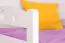 Stapelbed / Bunk bed "Easy Premium Line" K19/h incl. liggedeelte en 2 afdekplaten, hoofdbord en voeteneind met gaten, massief beuken wit - 90 x 200 cm (b x l), deelbaar