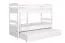 Stapelbed SET met 3 matrassen K18/h / incl. slaapplaats en 2 afdekplaten / massief wit beukenhout / matrasbodem: 90 x 200 cm