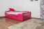 Einzelbett / Funktionsbett "Easy Premium Line" K1/1n inkl 2 Schubladen und 2 Abdeckblenden, 90 x 200 cm Buche Vollholz massiv Rosa