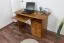 Schreibtisch Kiefer massiv Vollholz Eichefarben 001 - Abmessung 74 x 100 x 55 cm (H x B x T)
