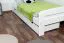 Lade voor bed - massief wit gelakt grenen, 003 - afmetingen 18,50 x 198 x 54 cm (H x B x D)
