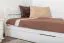 tienerbed / jeugdbed /  bed met opbergruimte massief grenen,, wit gelakt 92, incl. lattenbodem - ligvlak 90 x 200 cm