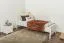 Einzelbett/ Gästebett Kiefer massiv Vollholz weiß lackiert 98, inkl. Lattenrost - Liegefläche 80 x 200 cm