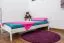 Kinderbett / Jugendbett Kiefer Vollholz massiv weiß A14, inkl. Lattenrost - Abmessung 90 x 200 cm 