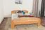 Tweepersoonsbed / logeerbed Wooden Nature 140 massief beuken natuur, incl. lattenbodem - 160 x 200 cm (B x L)