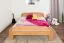 Tweepersoonsbed / logeerbed Wooden Nature 140 massief beuken natuur, incl. lattenbodem - 160 x 200 cm (B x L)