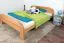Tweepersoonsbed / logeerbed Wooden Nature 140 massief beuken natuur, incl. lattenbodem - 160 x 200 cm (B x L)