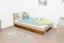 Opklapbed / tweede ligvlak voor bed - massief grenen , kleur eikenhout 003, incl. lattenbodem - afmetingen 18,50 x 198 x 95 cm (H x B x D)