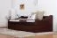 Eenpersoonsbed / met onderschuifbed massief grenen, kleur 93, incl. lattenbodem - 90 x 200 cm (B x L)
