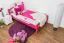 kinderbed / jeugdbed "Easy Premium Line" K1/2n, massief beukenhout kleur: roze gelakt - ligvlak: 90 x 190 cm