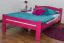 Eenpersoonsbed/logeerbed "Easy Premium Line" K4, 120 x 200 cm massief beukenhout kleur: roze gelakt
