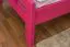 Eenpersoonsbed "Easy Premium Line" K8, massief beukenhout kleur: roze gelakt - ligvlak: 90 x 200 cm