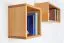wandrek / hangplank / kubus massief grenen kleur: elzenhout Junco 291C - 30 x 30 x 20 cm (h x b x d)