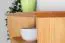 wandrek / hangplank massief grenen kleur: elzenhout Junco 339 - Afmetingen 48 x 81 x 24 cm