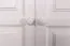 kledingkast massief grenen, wit gelakt Junco 07 - Afmetingen: 195 x 117 x 57 cm (H x B x D)