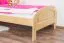 eenpersoonsbed / logeerbed massief grenen, natuur 88, incl. lattenbodem - ligvlak 90 x 200 cm