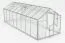 kas - broeikas Rucola L12, wanden: 4 mm gehard glas, dak: 6 mm HKP meerwandig, grondoppervlakte: 12.50 m² - afmetingen: 570 x 220 cm (L x B)