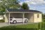 Carport Lärchwand - 70 mm blokhut profielplanken, grondoppervlakte: 32,3 m², zadeldak