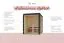 Buiten sauna / saunahuis Bugnara 01 / antraciet / 38 mm wand dikte / 191 x 276 x 232 cm / incl. 9 kW biokachel met bedieningseenheid / incl. lamellenwanden als privacyscherm