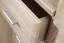 Garderobekast met zitje Bratteli 04, kleur: Sonoma eik - Afmetingen: 203 x 120 x 32 cm (H x B x D), met zitkussen