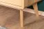 Vitrine kast massief eiken natuur (transparant) Aurornis 13 - afmetingen: 125 x 50 x 40 cm (H x B x D)