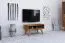 TV-onderkast Otago 19 massief geolied wilde eiken natuur - afmetingen: 43 x 80 x 40 cm (H x B x D)