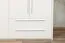 draaideurkast / kleerkast met LED-lijst Siumu 27, kleur: wit / wit hoogglans - 226 x 142 x 60 cm (H x B x D)