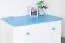 Ladekast massief grenen massief hout wit blauw gelakt 006 - afmetingen 78 x 80 x 47 cm (h x b x d)