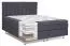 Boxspring bed MALDEN, Box: bonellvering kern, matras: pocketveren kern, bovenmatras: Schuim - Afmeting: 180 x 200 cm
