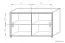 ladeblok / rolcontainer / Cianjur 06, kleur: eiken / wit - afmetingen: 72 x 120 x 45 cm (H x B x D)
