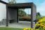 Pergola Dallas van staal & aluminium in antraciet, 3000 x 3000 x 2500 mm, verstelbare lamellen, gepoedercoat aluminium en stalen frame, duurzaam