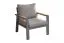 Lisbon aluminium loungestoel - Kleur aluminium grijs, Kleur stof: donkergrijs