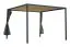 Pergola Lille met aluminium gordijn - kleur: antraciet, kleur gordijn: taupe, lengte: 3000 mm, breedte: 3000 mm, hoogte: 2100 mm