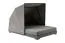 Weerbestendig aluminium zonne-eiland London - kleur: antraciet, stof: lichtgrijs, 2090 x 1460 x 1490 mm, 180 mm dikke bekleding met TPU-coating
