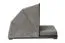 Weerbestendig aluminium zonne-eiland London - kleur: antraciet, stof: lichtgrijs, 2090 x 1460 x 1490 mm, 180 mm dikke bekleding met TPU-coating