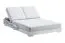 Wit zonne-eiland London met bekleding, stof: lichtgrijs, 2090 x 1460 x 1490 mm, bekleding TPU-gecoat, waterdicht, bestand tegen UV-straling