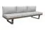 Aluminium multifunctionele bank New York - aluminiumkleur: antraciet, stofkleur: lichtgrijs, afmetingen: 2100 x 730 x 705 mm