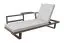 Aluminium multifunctionele bank New York - aluminiumkleur: antraciet, stofkleur: lichtgrijs, afmetingen: 2100 x 730 x 705 mm