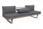 Aluminium multifunctionele bank New York - Aluminiumkleur: grijs aluminium, stofkleur: donkergrijs, afmetingen: 2100 x 730 x 705 mm
